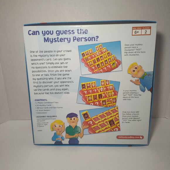 GUESS WHO? HASBRO BOARD GAME 2005 MYSTERY FACE GUESSING GAME GOOD CONDITION - Picture 6 of 7
